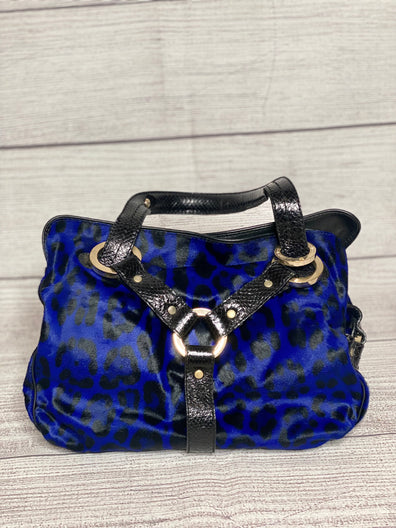 Pony Hair Snake Effect Shoulder Bag